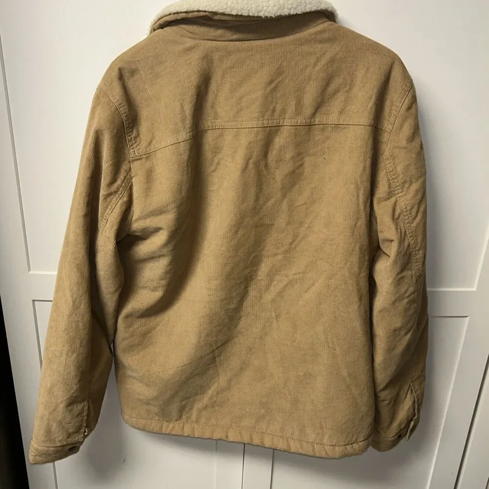 Levi's Men's Fleece Lined Corduroy Trucker Jacket Tan‎ Small S